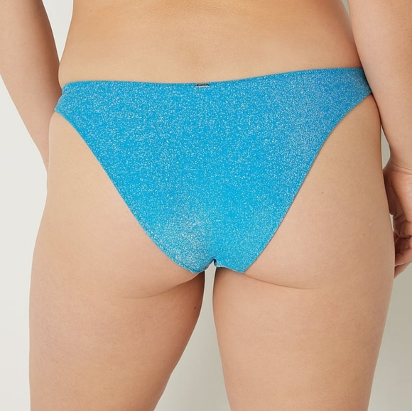 Pink Victoria's Secret shimmer brazilian bikini bottom. - Picture 2 of 10